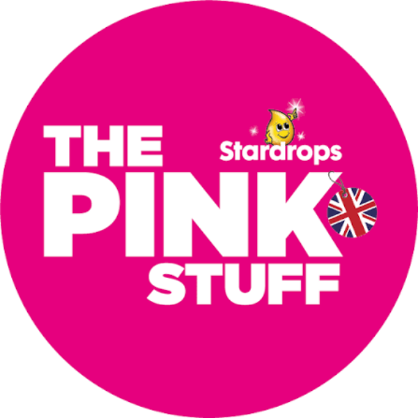 A vibrant pink circular logo with bold white text reading A vibrant pink circular logo with bold white text reading
