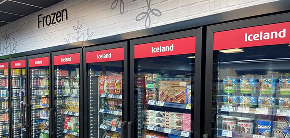 Iceland frozen food aisle